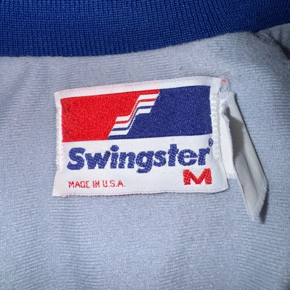 Vintage Swingster Beck Arnley World Parts Blue Bomber Jacket Men’s size Medium